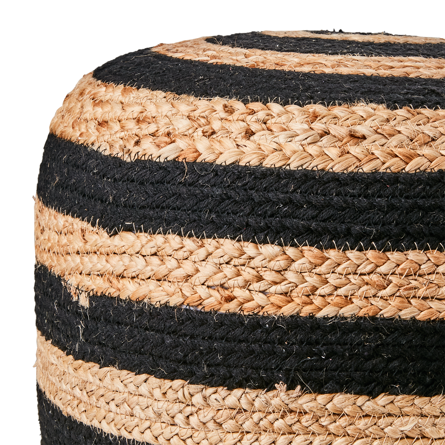 Affari of Sweden JUNI Sittpuff, Svart/natur