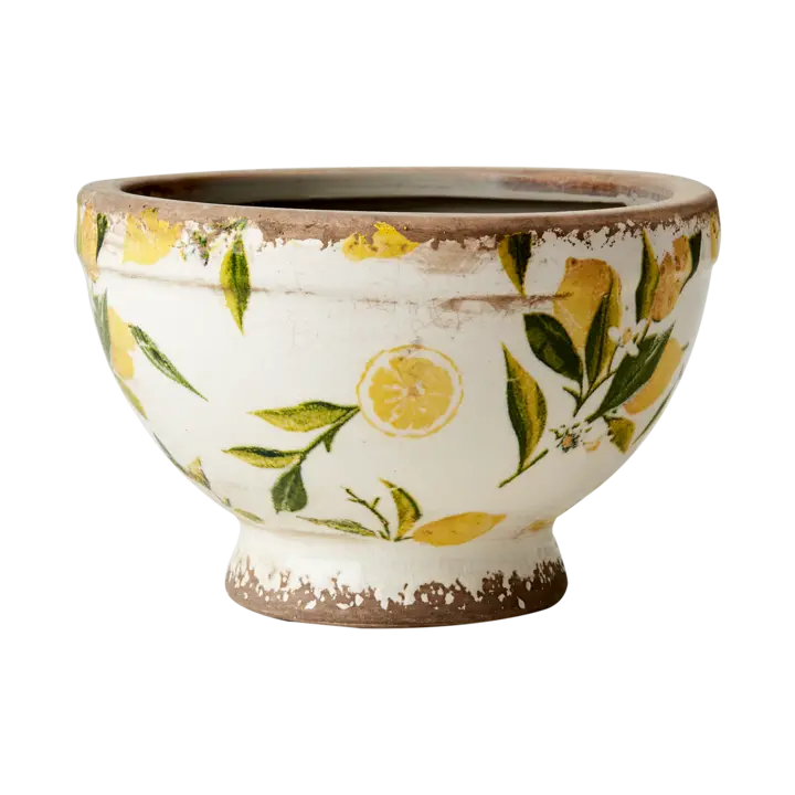Affari of Sweden LEMONA Kruka M, Vit/grön/gul