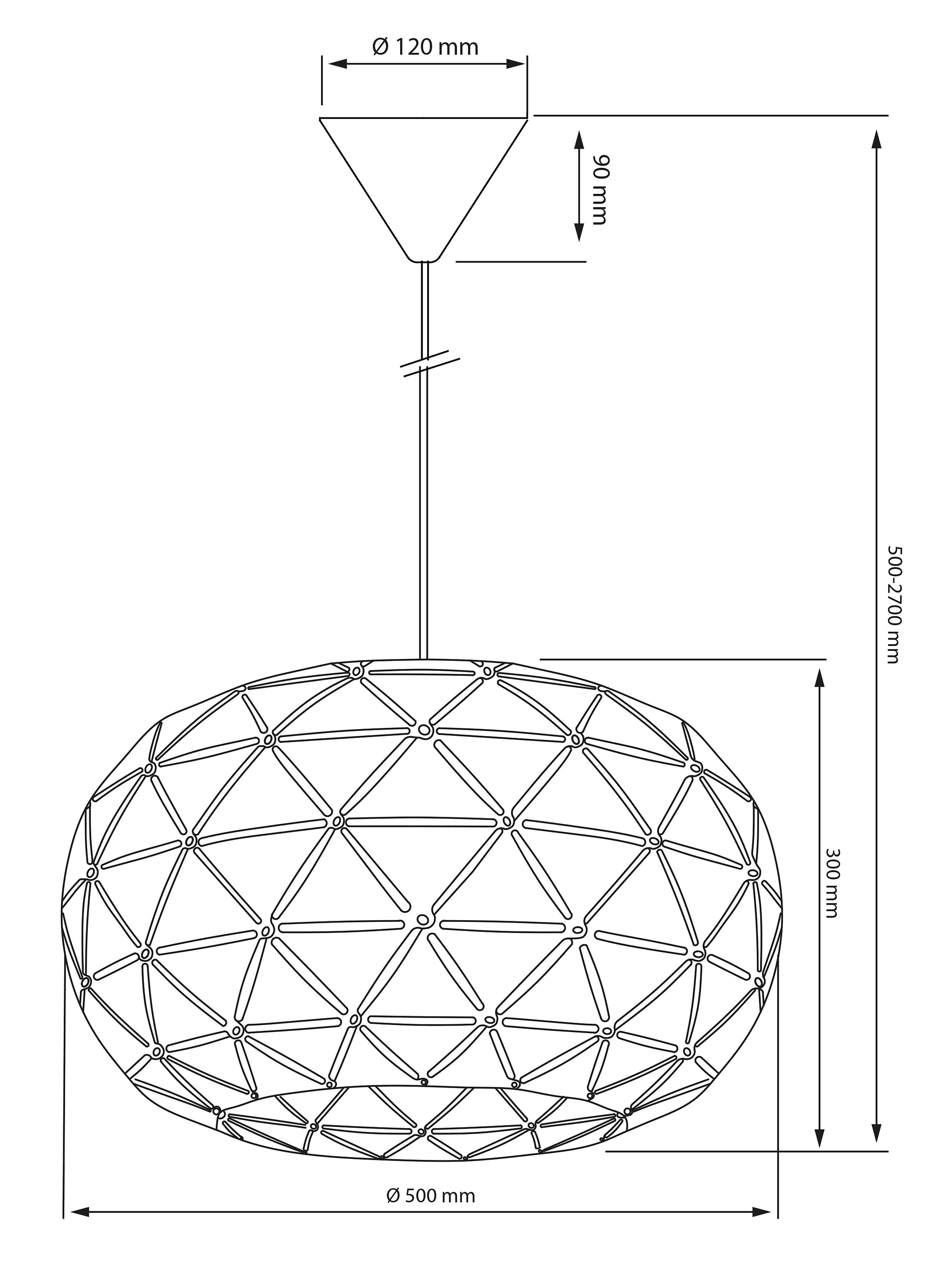 Aneta Home LATTICE taklampa Ø50 cm