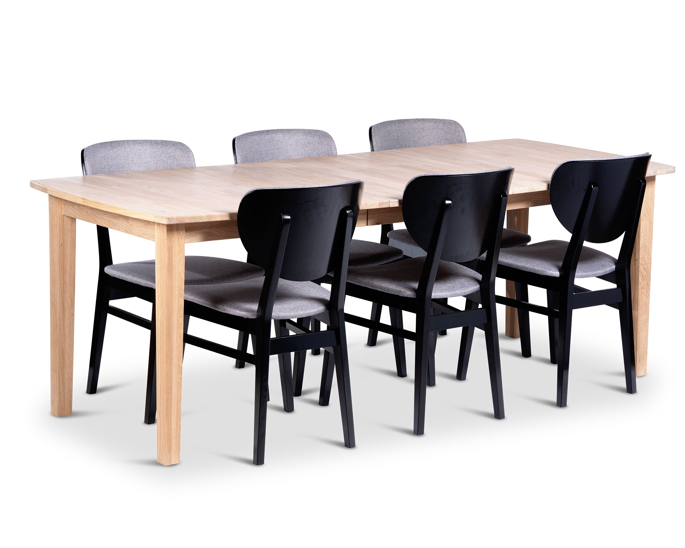 Stenexpo Kivik 160/210x90 med 6 st.Borgholm stol.