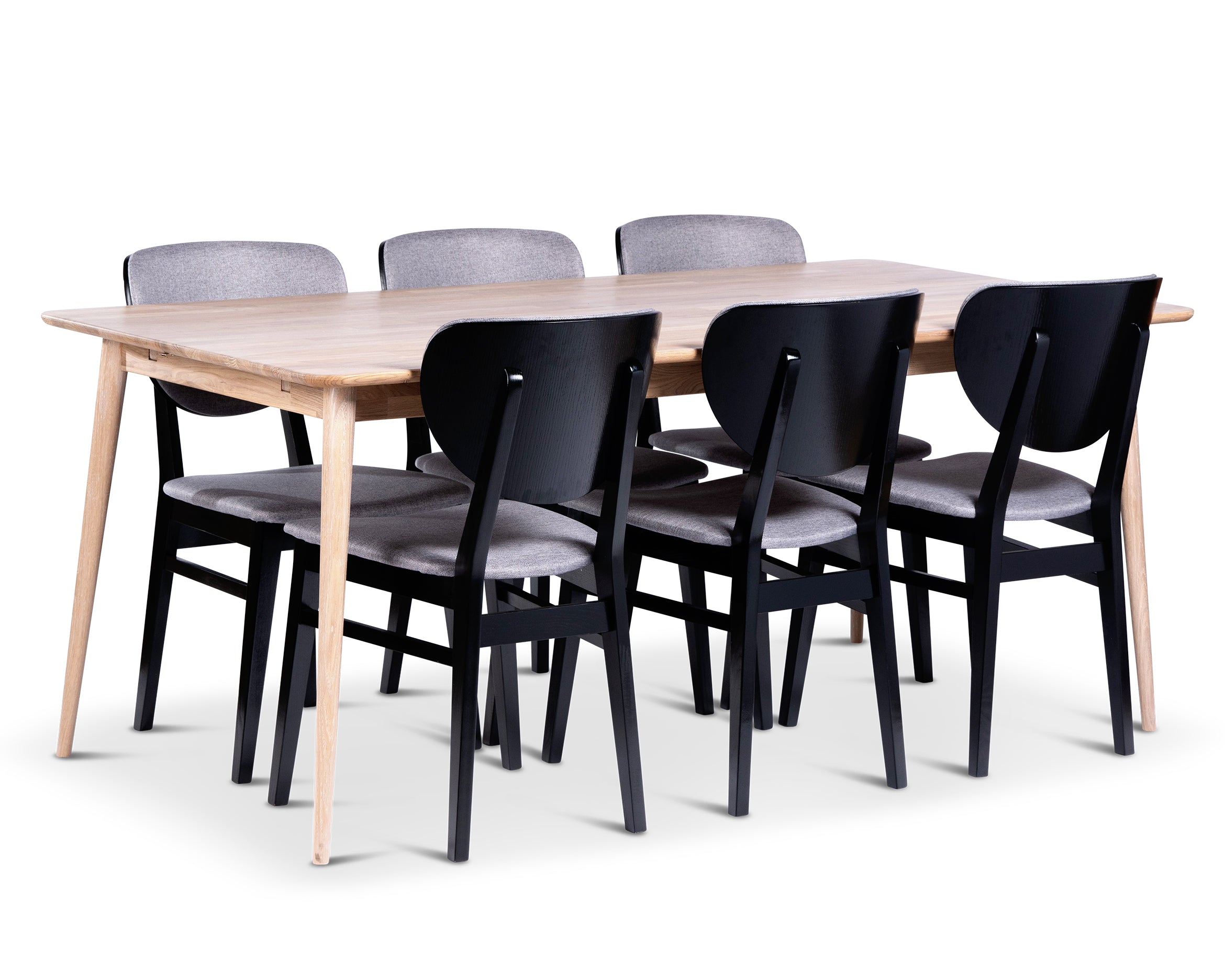 Stenexpo Odense 180x90 med 6 Borgholm stolar.