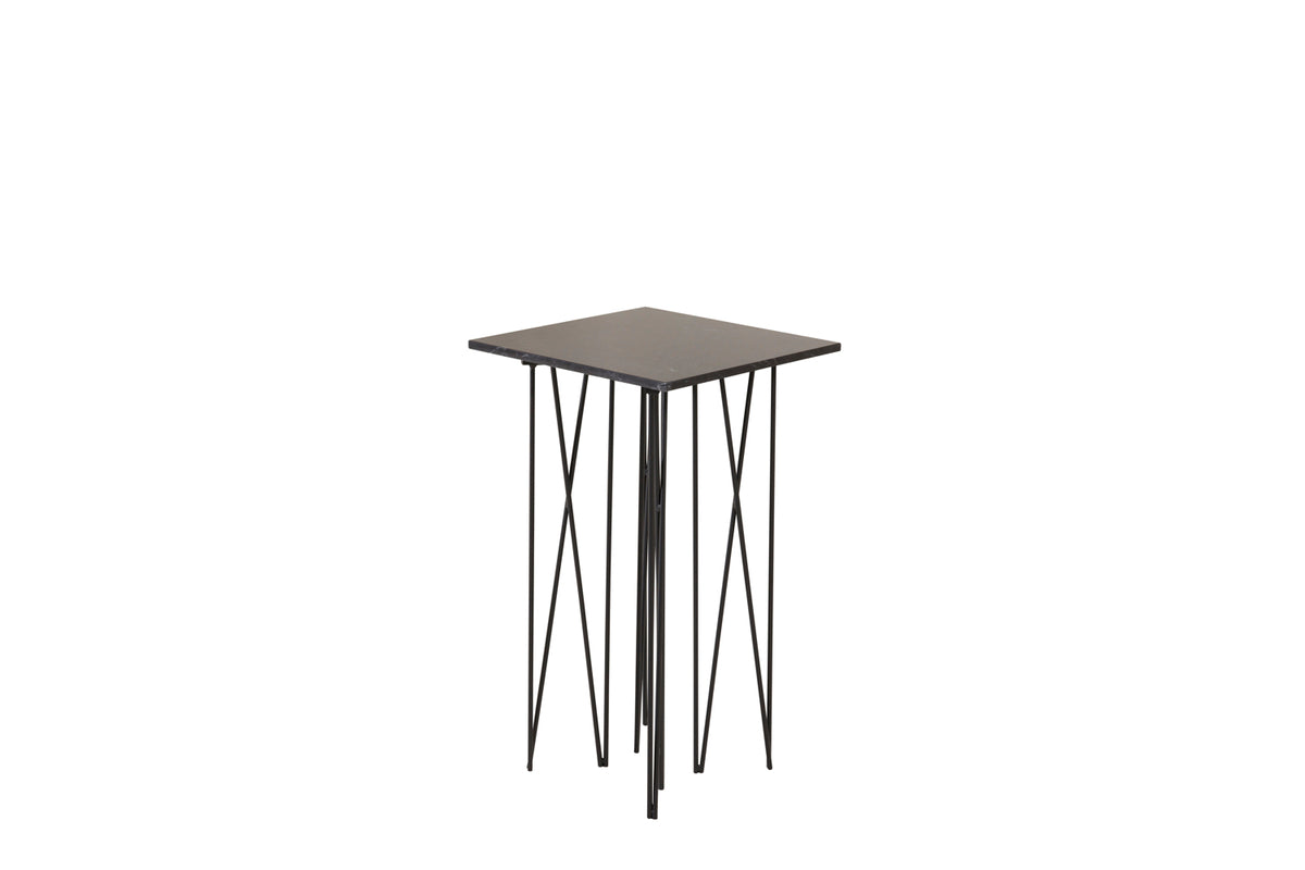 Venture Design Stone Sidobord 40 x 40 Svart