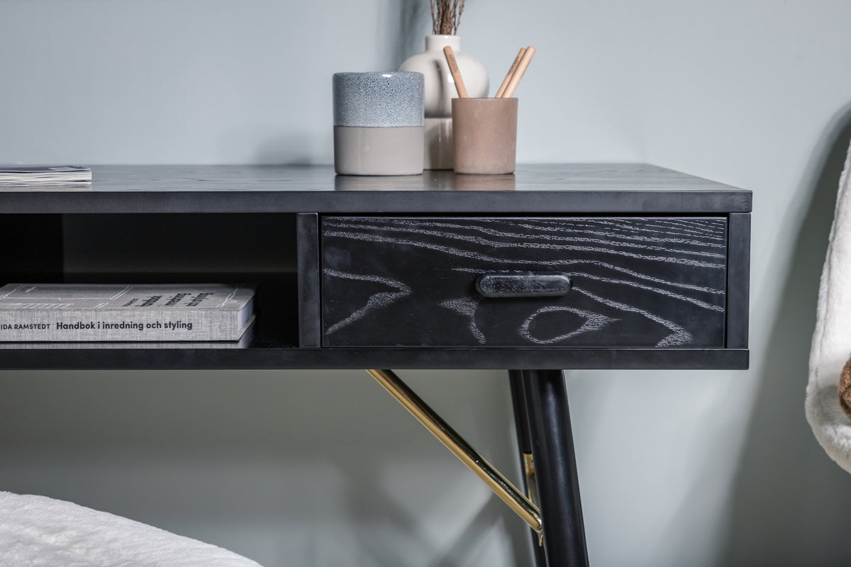 Venture Design Gold Skrivbord 110 x 60 Svart