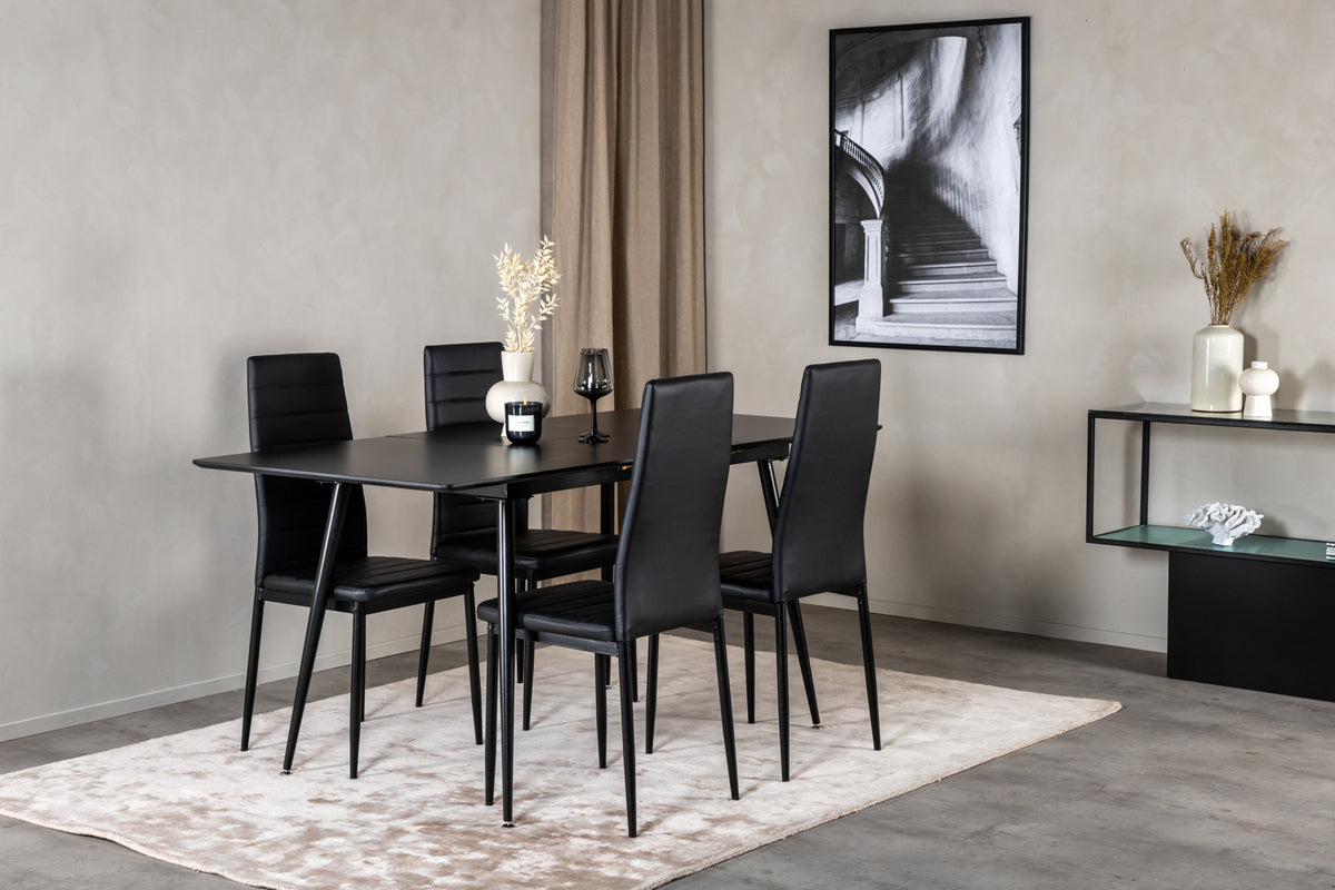 Venture Design Silar Rektangulära Matbord 120 x 80 Svart