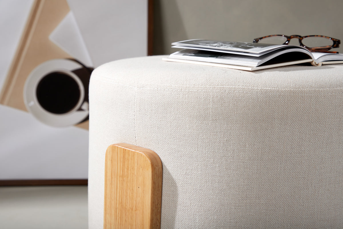 Venture Design Coffey Ottoman ⌀50 ⌀50 Vit