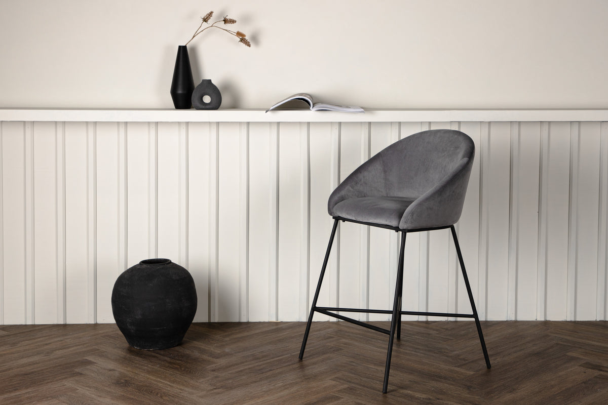 Venture Design Velvet Barstolar Mörkgrå