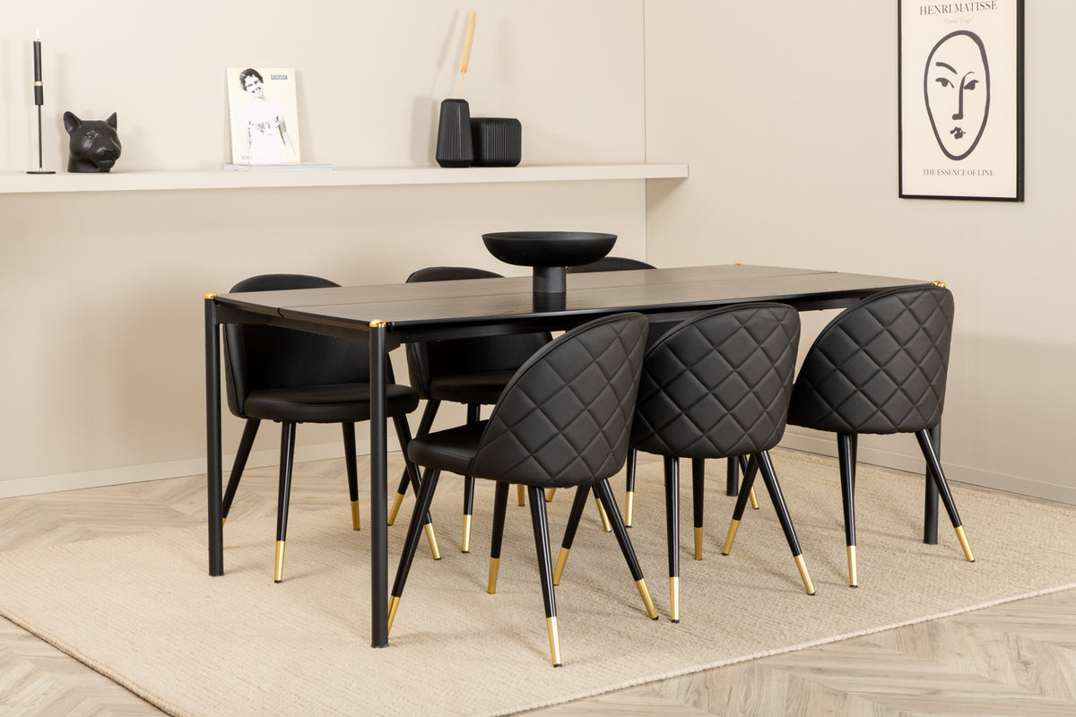 Venture Design Pelle Rektangulära Matbord 190 x 90 Svart
