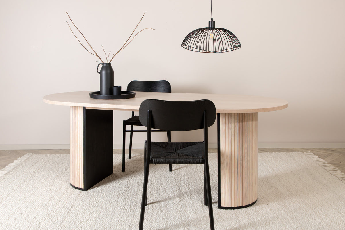 Venture Design Bianca Ovala Matbord 200 x 90 Vitputsad