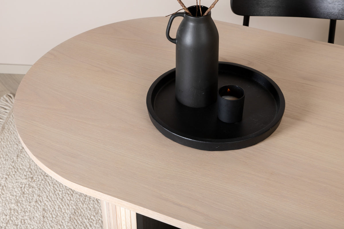 Venture Design Bianca Ovala Matbord 200 x 90 Vitputsad