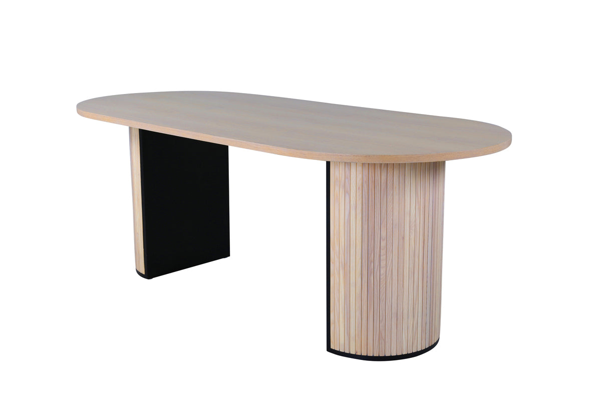 Venture Design Bianca Ovala Matbord 200 x 90 Vitputsad