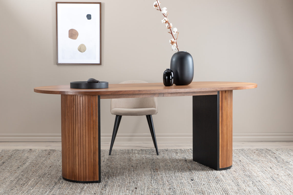 Venture Design Bianca Ovala Matbord 200 x 90 Valnöt