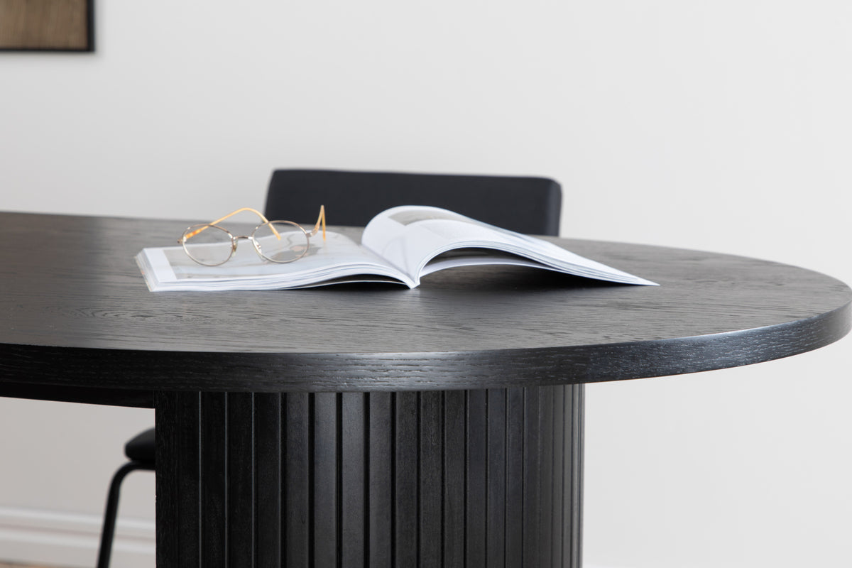 Venture Design Bianca Ovala Matbord 200 x 90 Svart