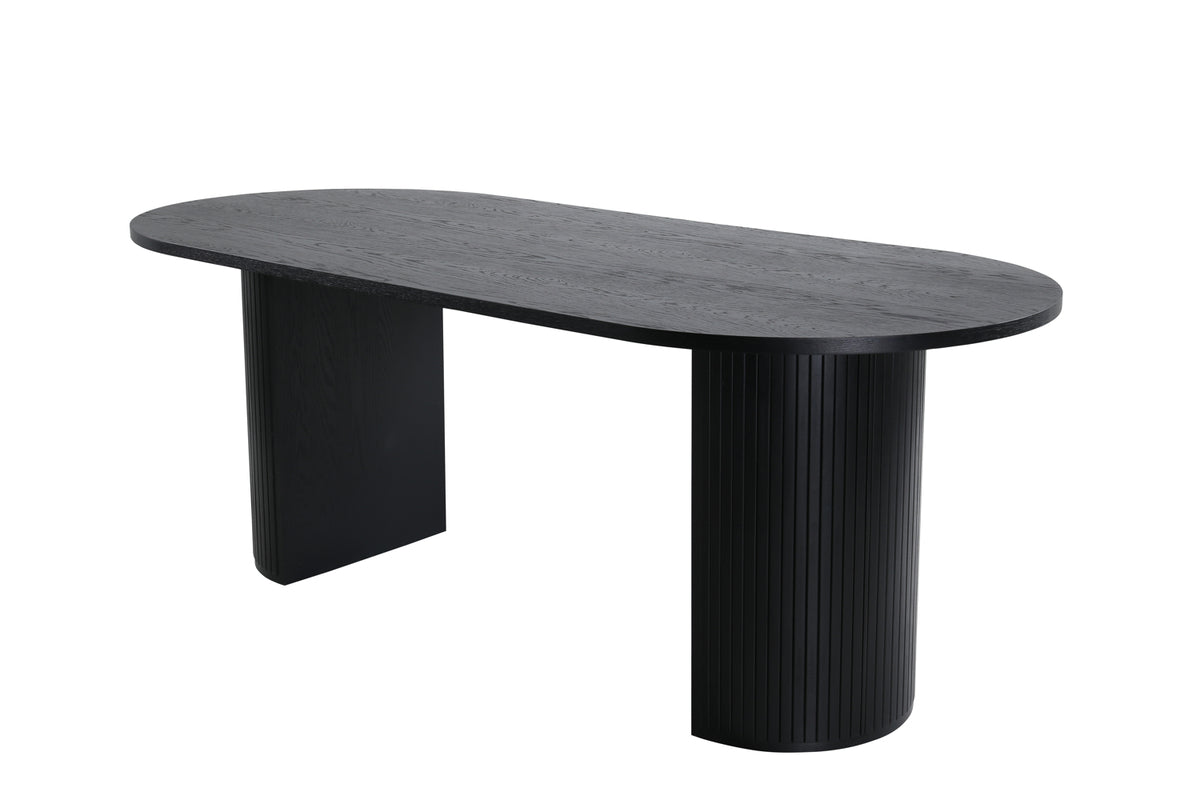 Venture Design Bianca Ovala Matbord 200 x 90 Svart