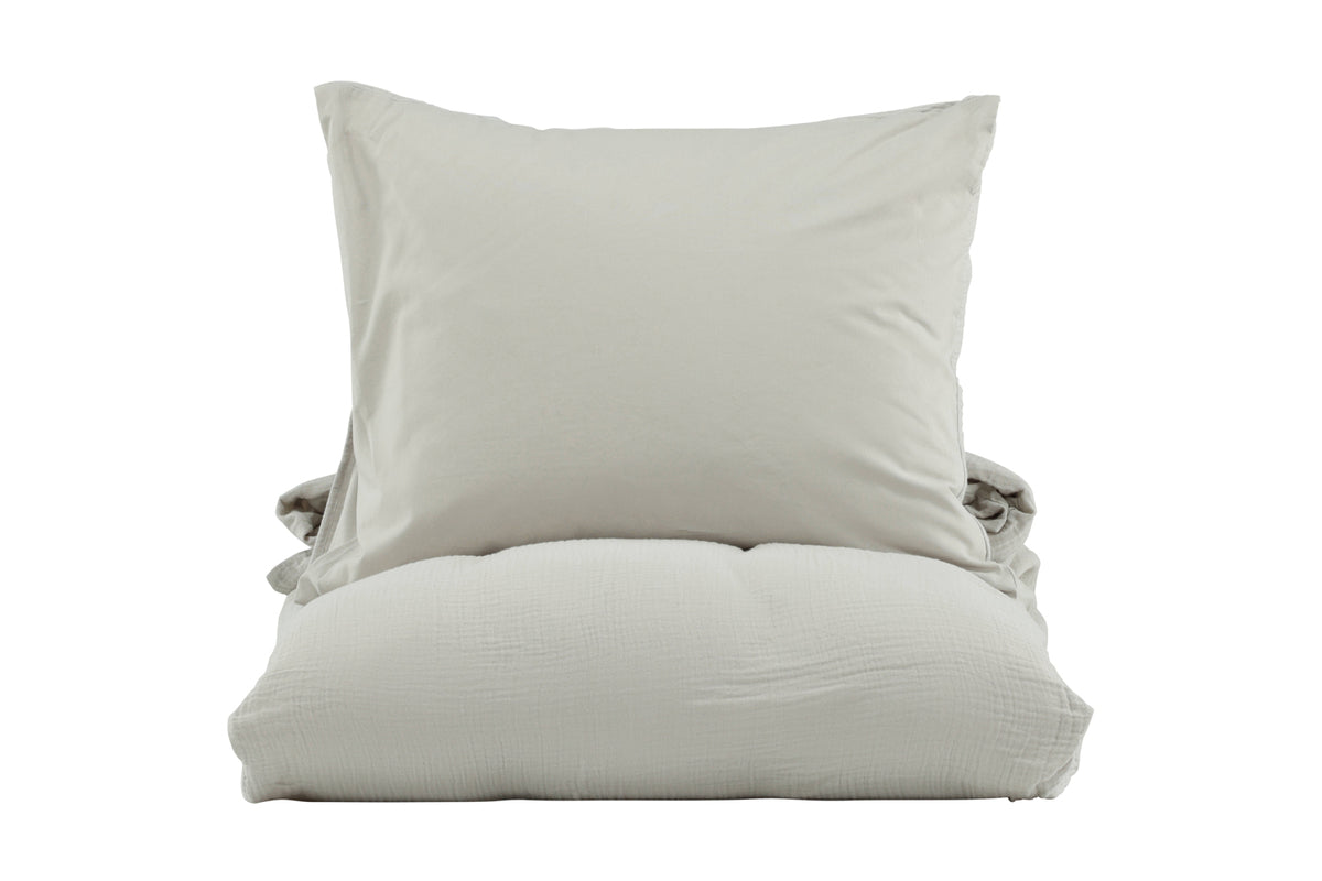 Venture Design Mila Påslakanset 200 x 150 Ljusgrå