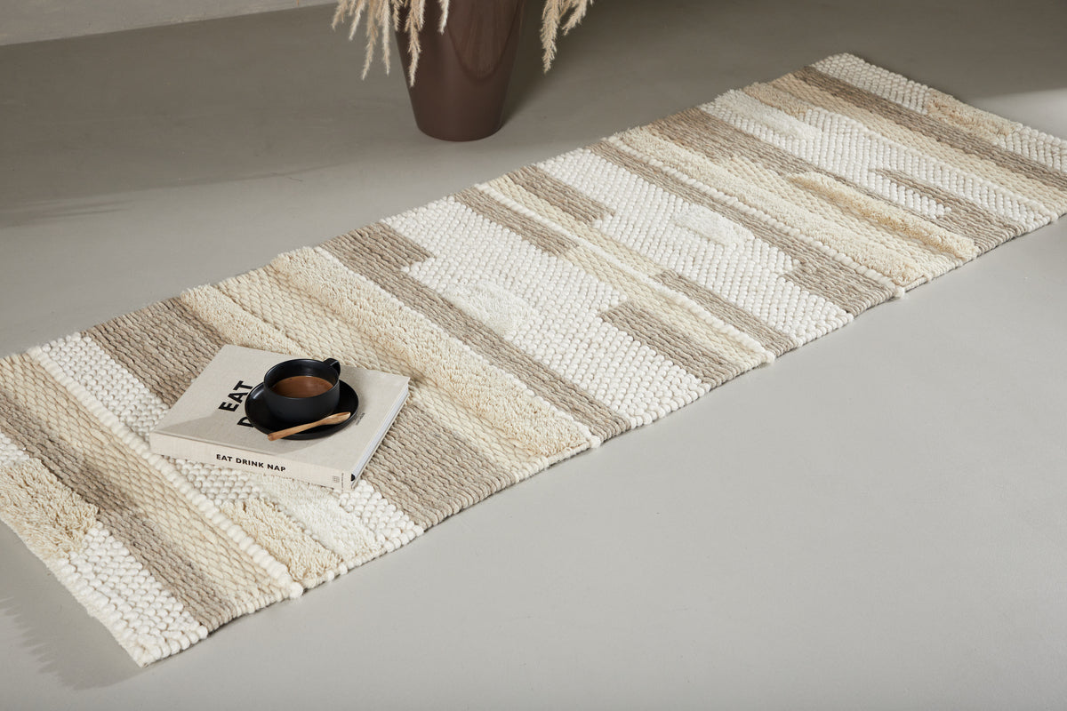 Venture Design Sixten Rektangulära Mattor 200 × 70 Beige