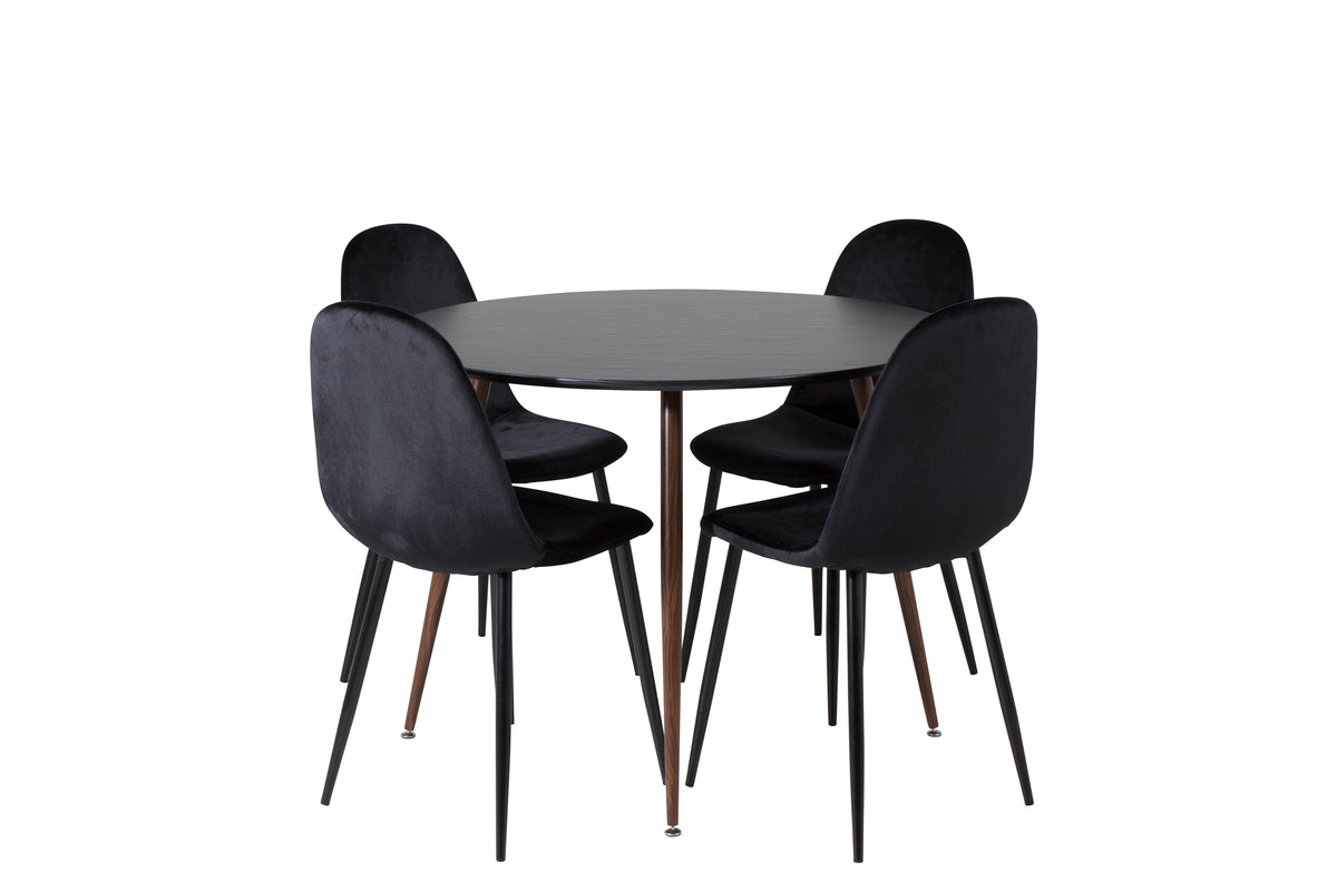 Venture Design Plaza Runda Matbord ⌀100 Svart