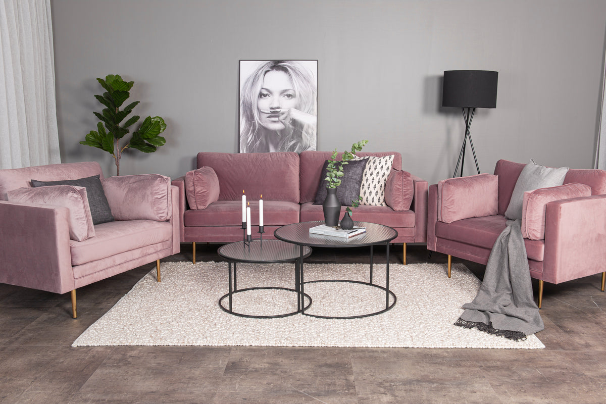 Venture Design Boom 3-sits soffor Rosa