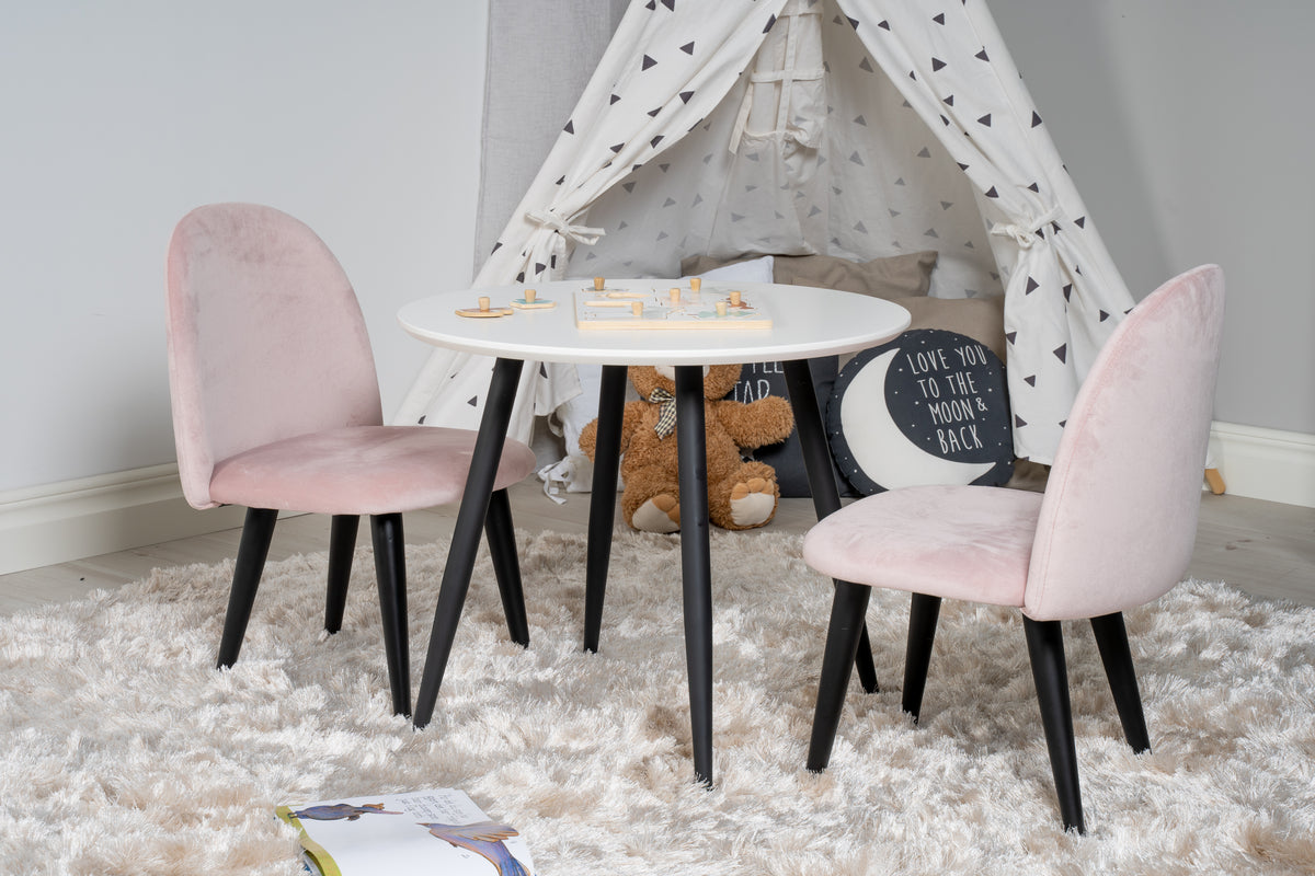 Venture Design Velvet Barnstolar Rosa