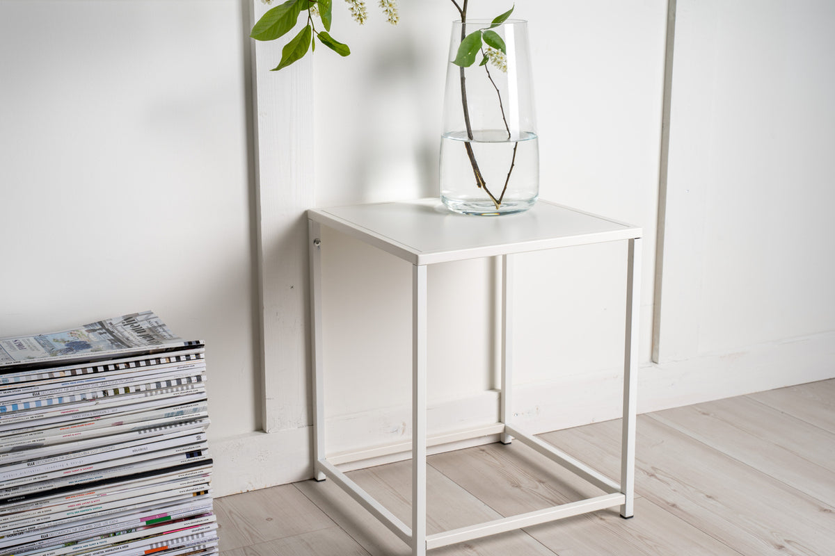 Venture Design Staal Sidobord 37 x 38 Vit