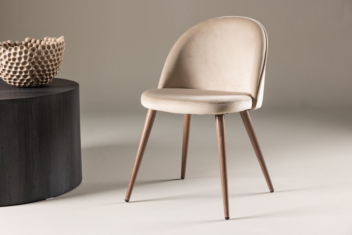 Venture Design Velvet Matstolar 2-pack Beige