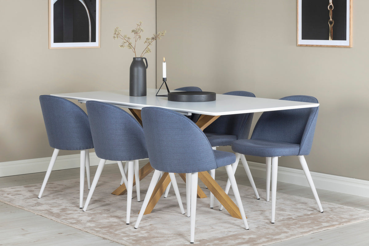 Venture Design Velvet Matstolar 2-pack Blå