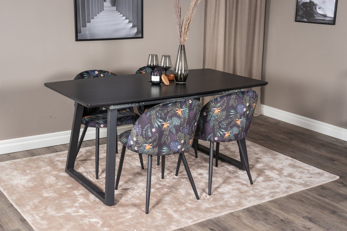 Venture Design Velvet Matstolar 2-pack Svart
