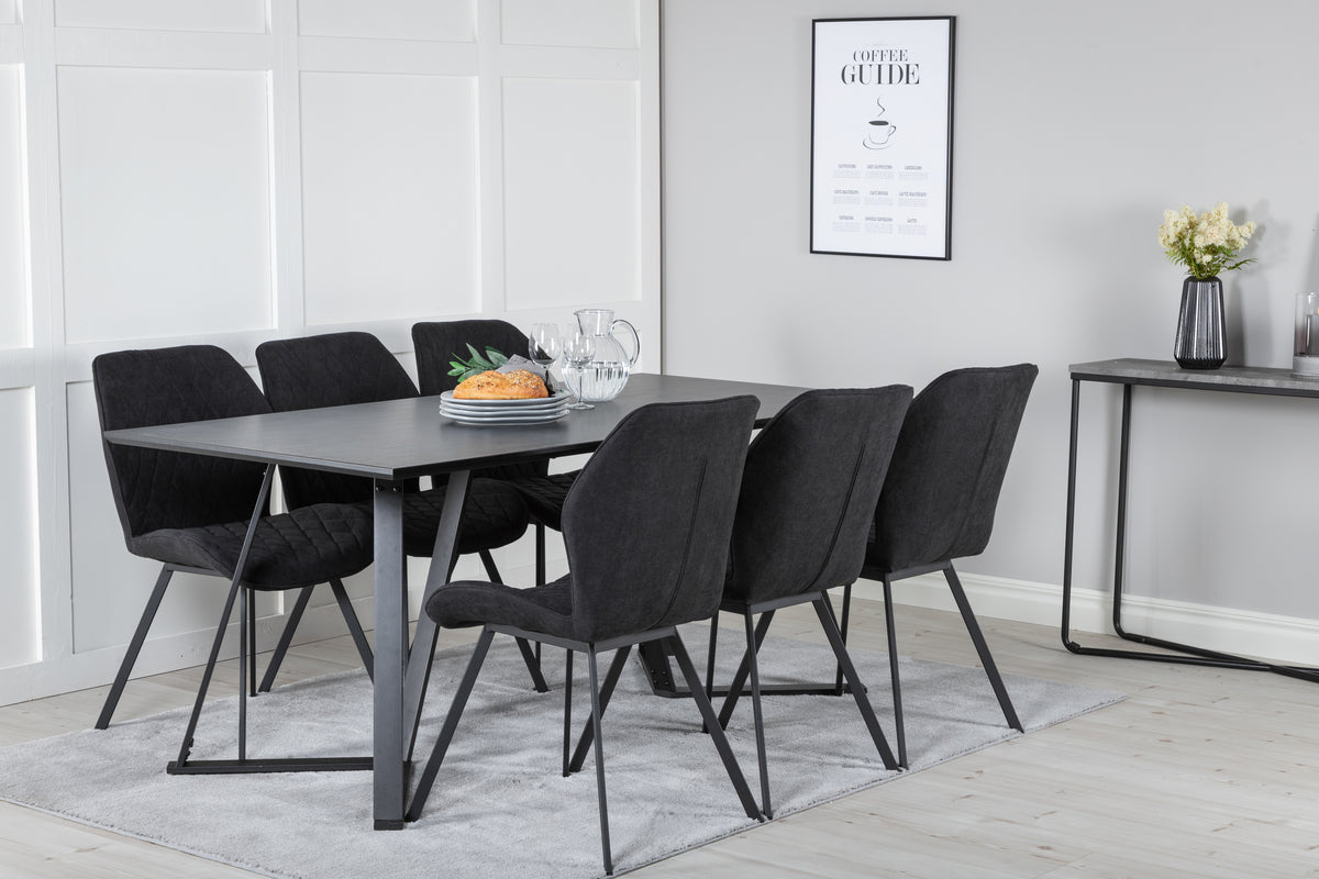 Venture Design Marina Rektangulära Matbord 180 x 90 Svart