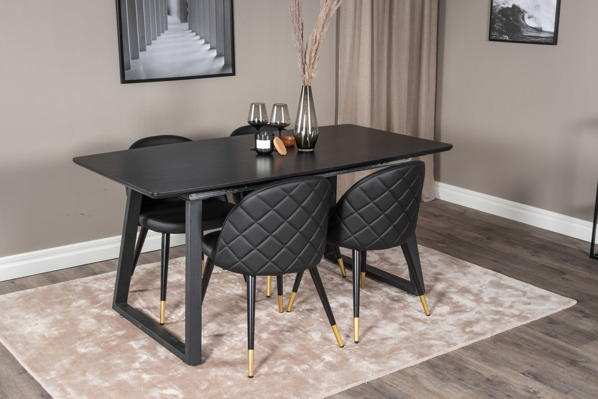 Venture Design Velvet Matstolar 2-pack Svart