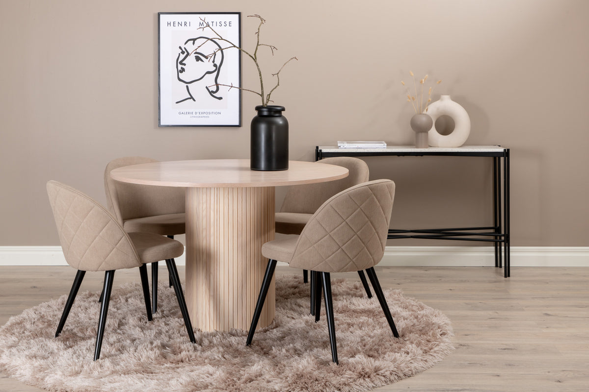 Venture Design Velvet Matstolar 2-pack Beige