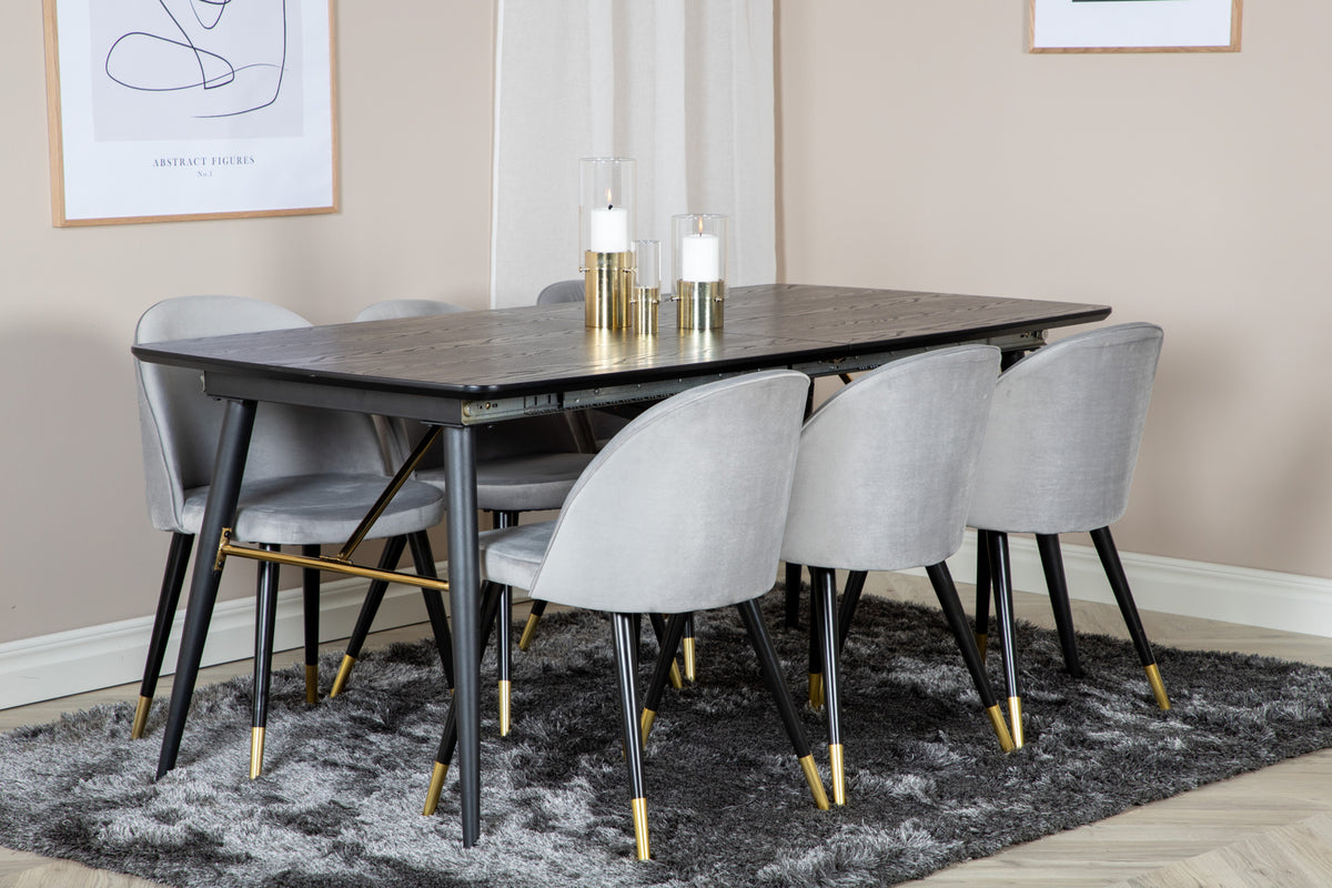 Venture Design Velvet Matstolar 2-pack Grå