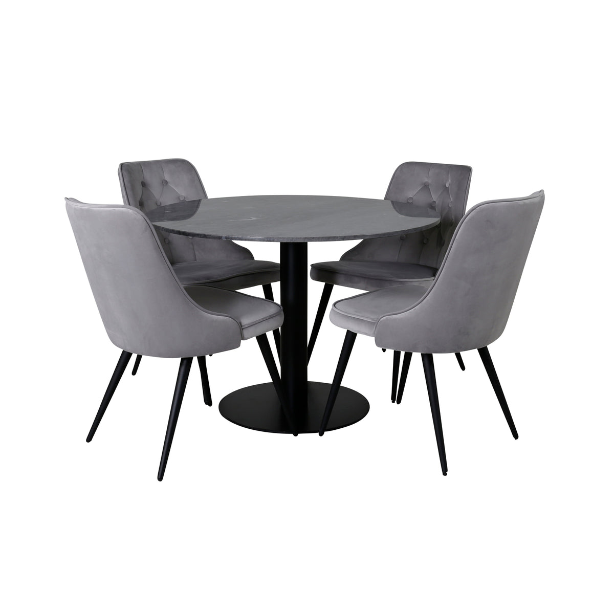 Venture Design Estelle Runda Matbord ⌀106 Mörkgrå