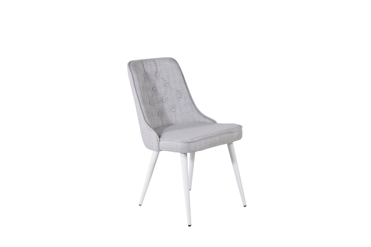Venture Design Velvet Deluxe Matstolar 2-pack Ljusgrå