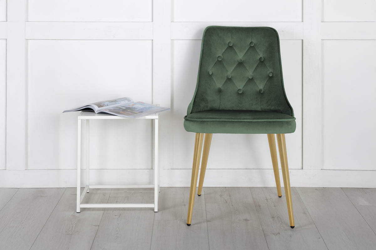 Venture Design Velvet Deluxe Matstolar 2-pack Grön
