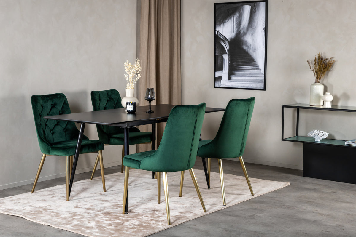 Venture Design Velvet Deluxe Matstolar 2-pack Grön