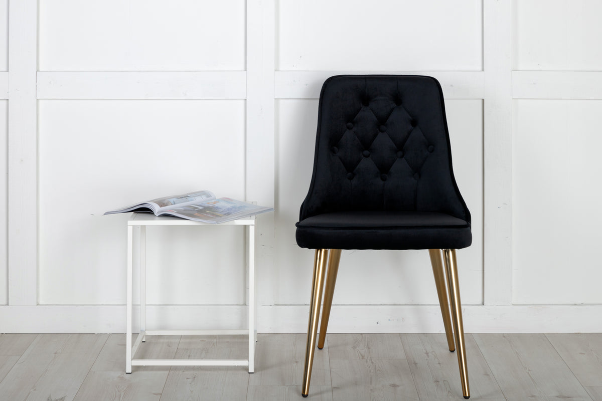 Venture Design Velvet Deluxe Matstolar 2-pack Svart