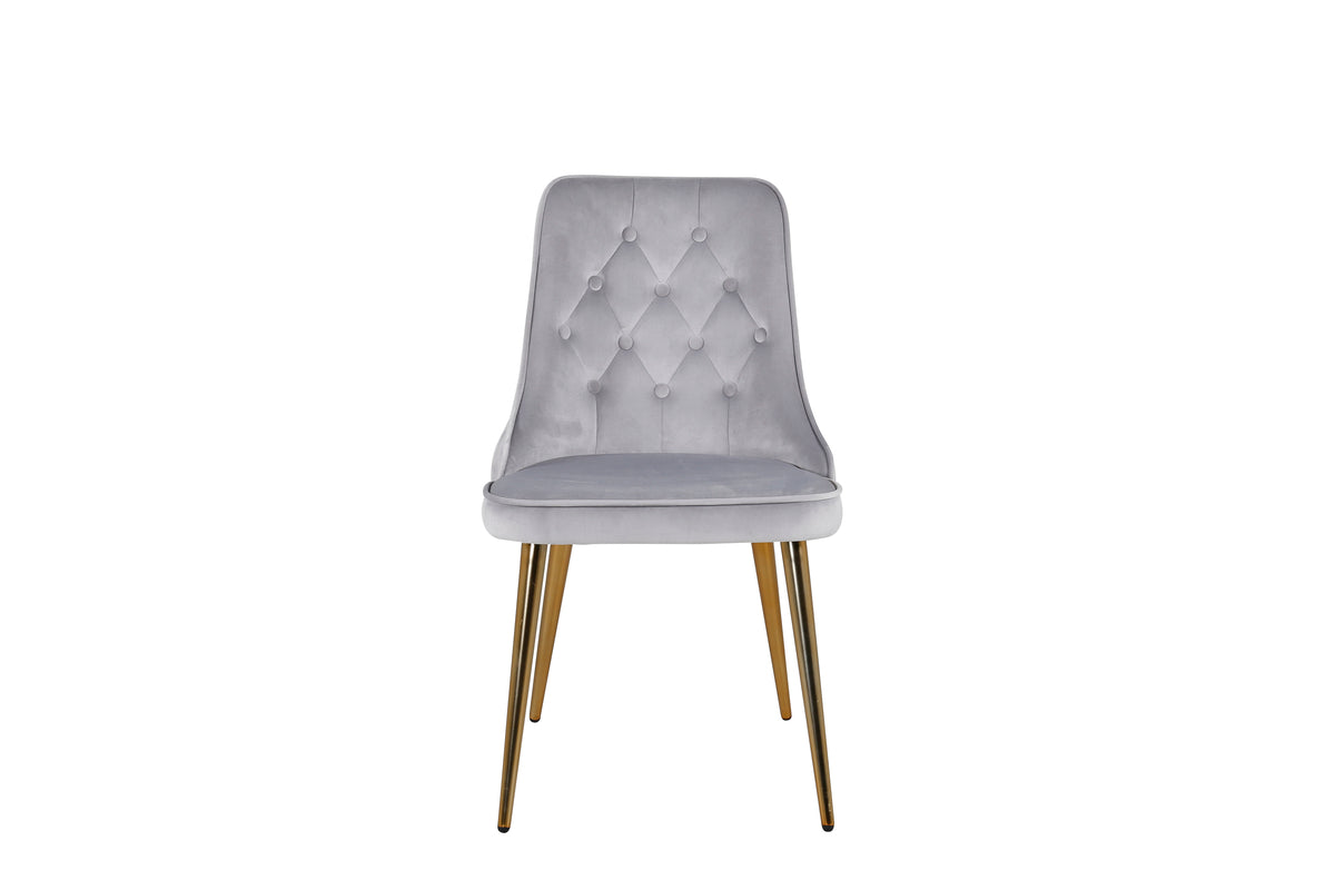 Venture Design Velvet Deluxe Matstolar 2-pack Grå