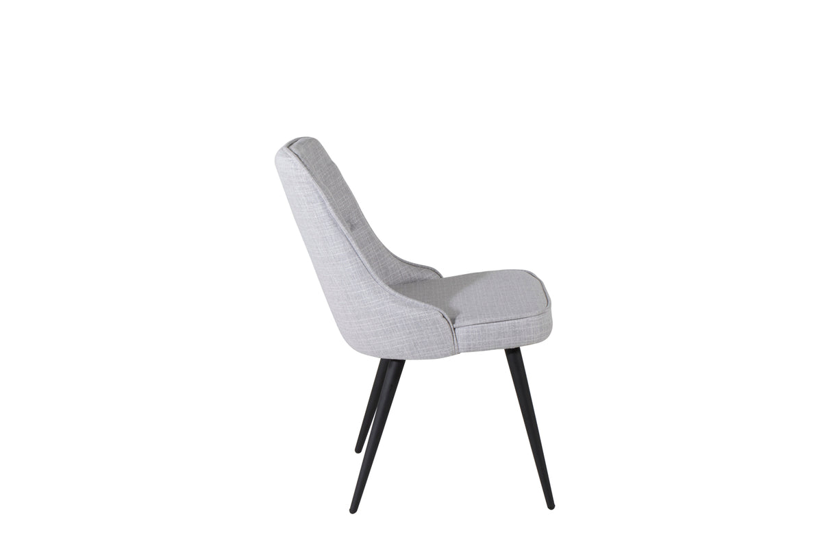 Venture Design Velvet Deluxe Matstolar 2-pack Grå