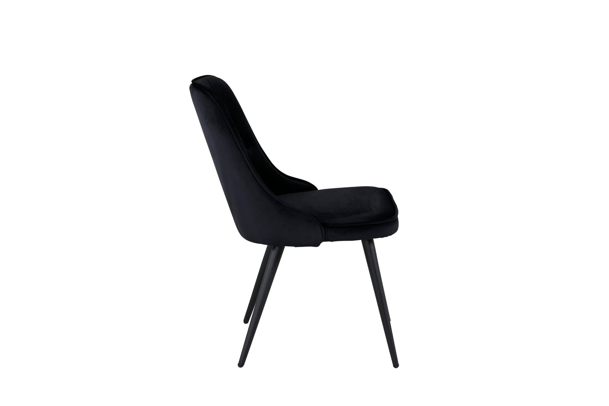 Venture Design Velvet Deluxe Matstolar 2-pack Svart