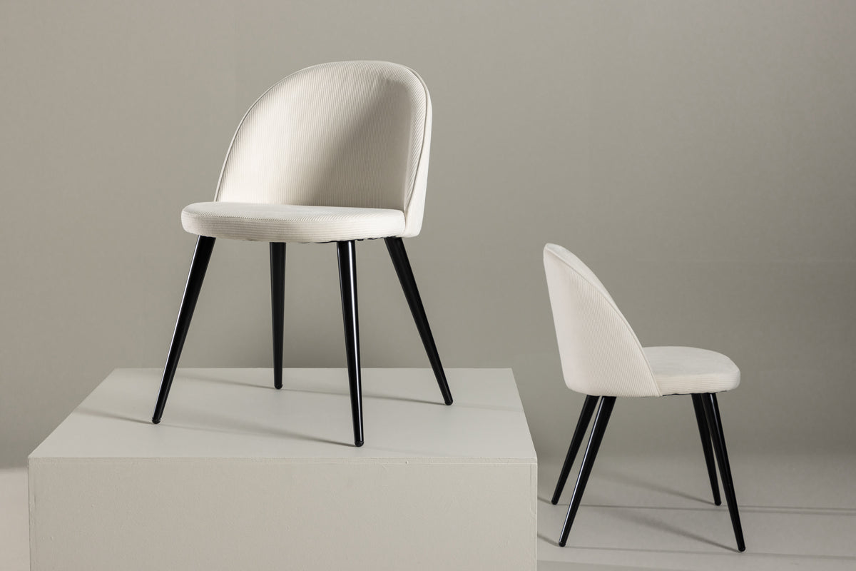 Venture Design Velvet Matstolar 2-pack Grädde