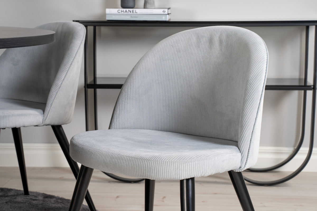 Venture Design Velvet Matstolar 2-pack Ljusgrå
