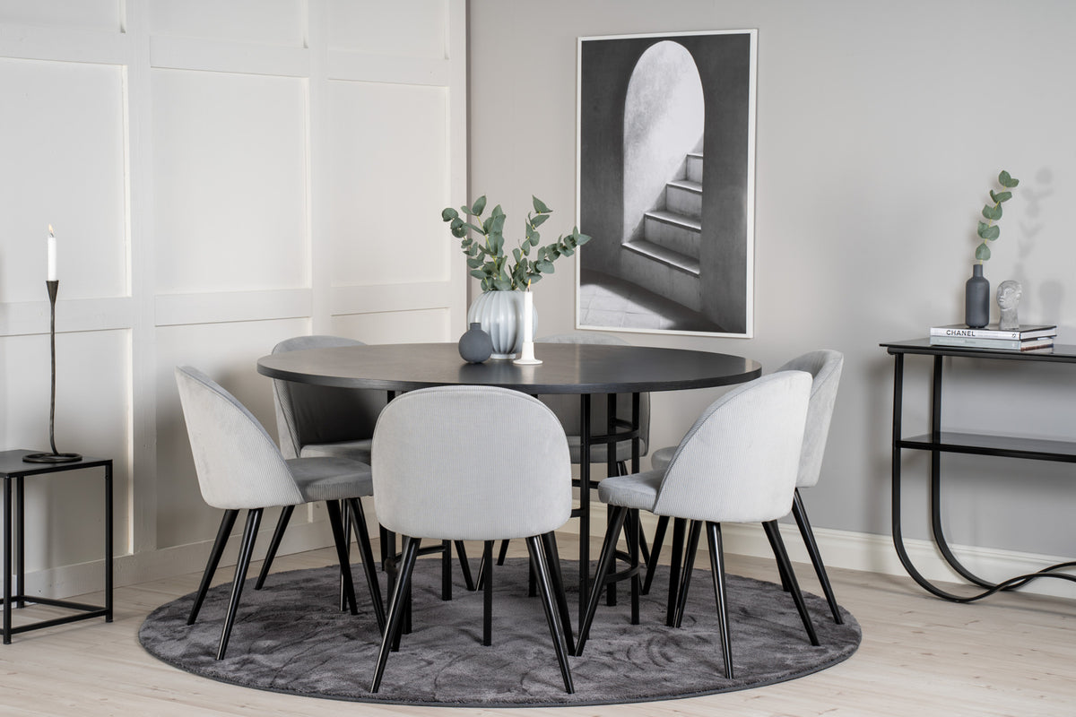 Venture Design Velvet Matstolar 2-pack Ljusgrå