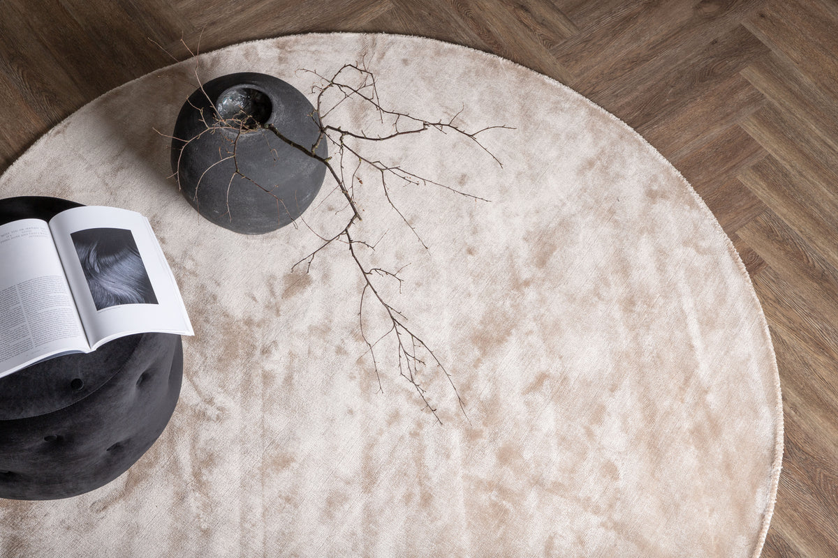 Venture Design Indra Runda Mattor ⌀200 Beige
