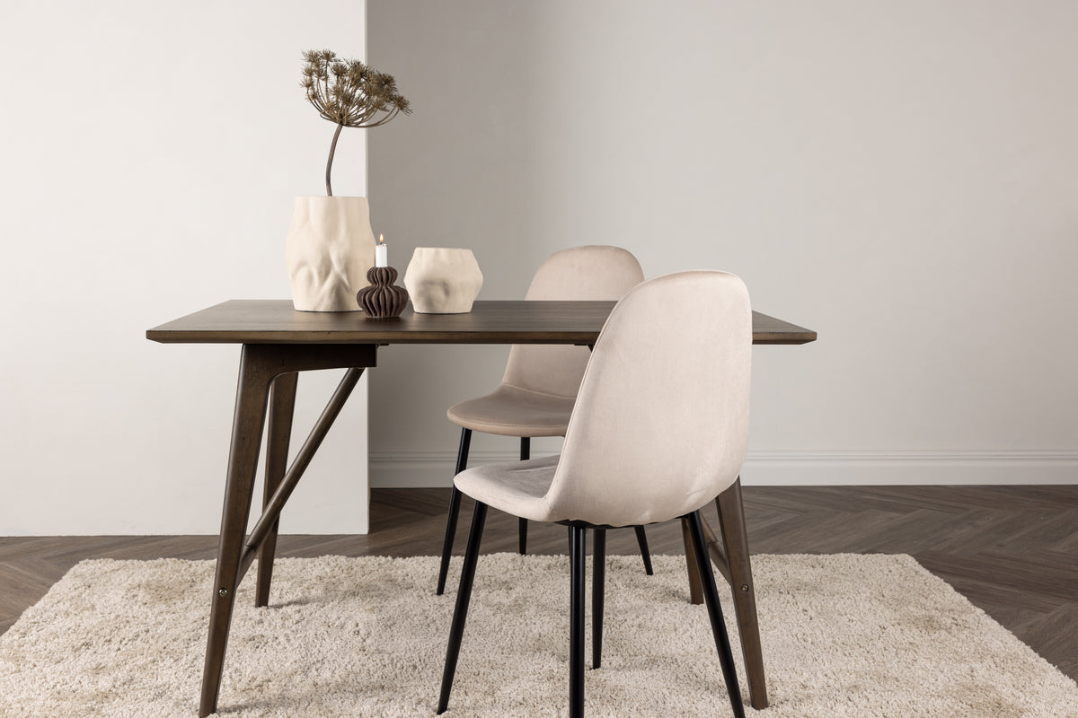 Venture Design Kaseidon Rektangulära Matbord 120 x 80 Mörkbrun