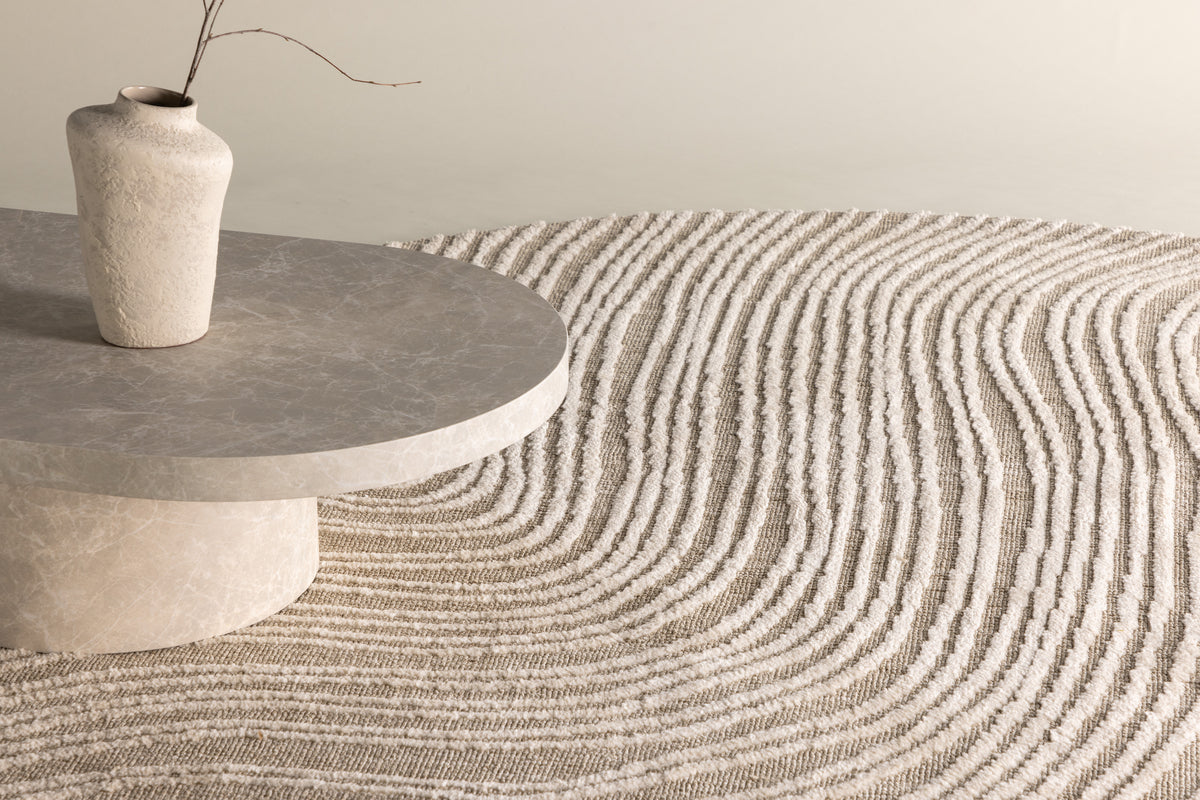 Venture Design Melle Runda Mattor ⌀200 Beige