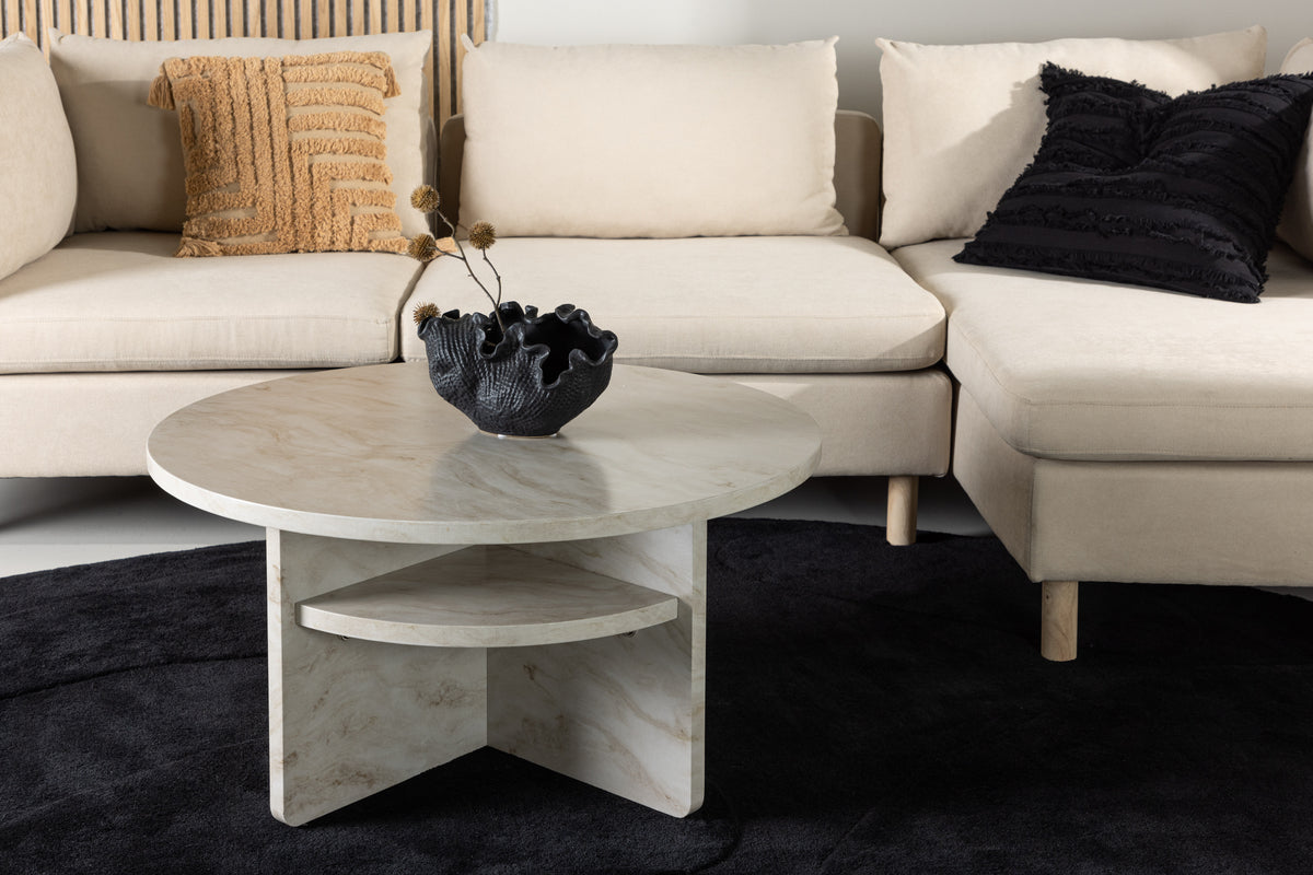 Venture Design Ålesund Soffbord ⌀85 Beige
