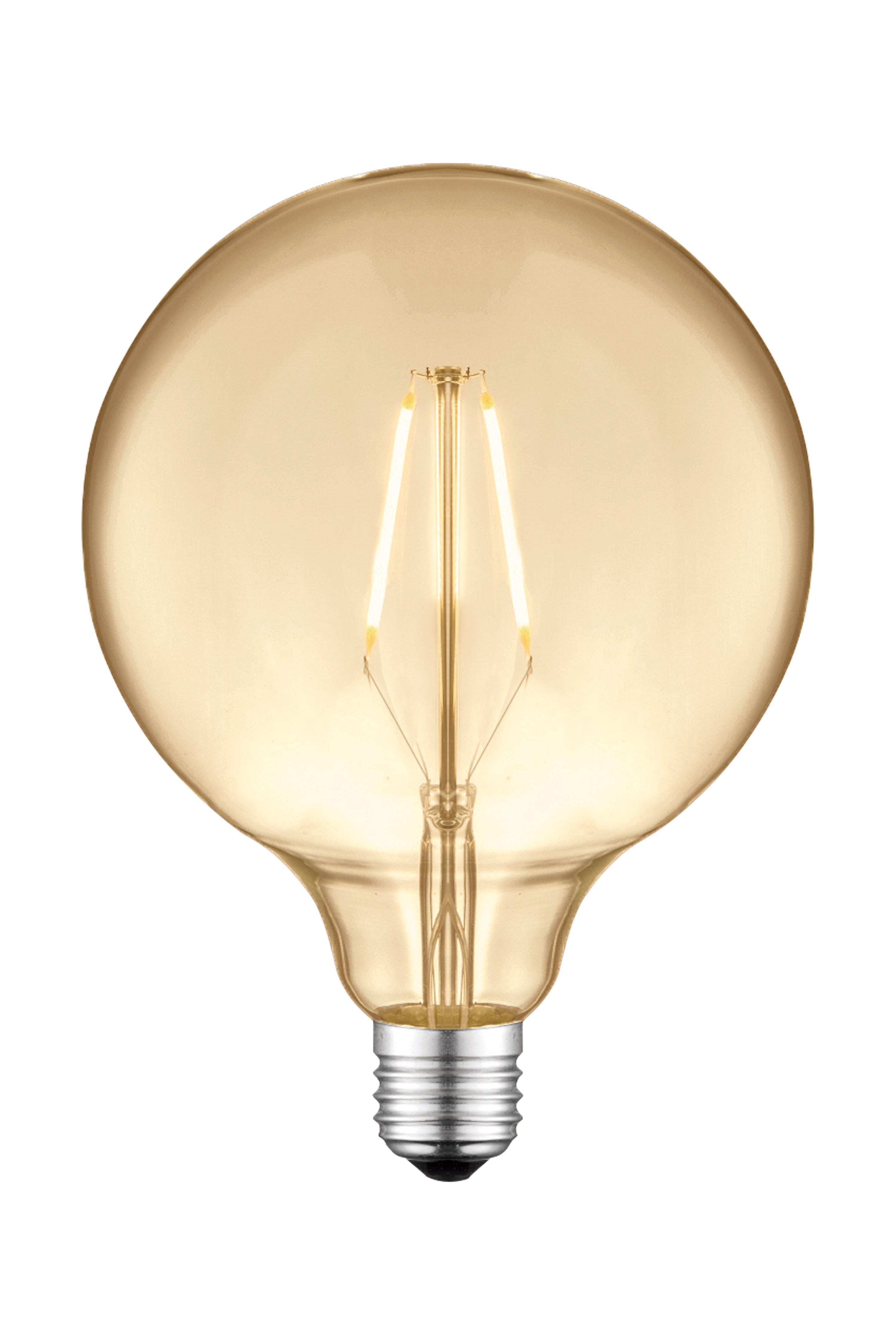 Aneta Home Glob G125 E27 2W LED filament 2700K, amber