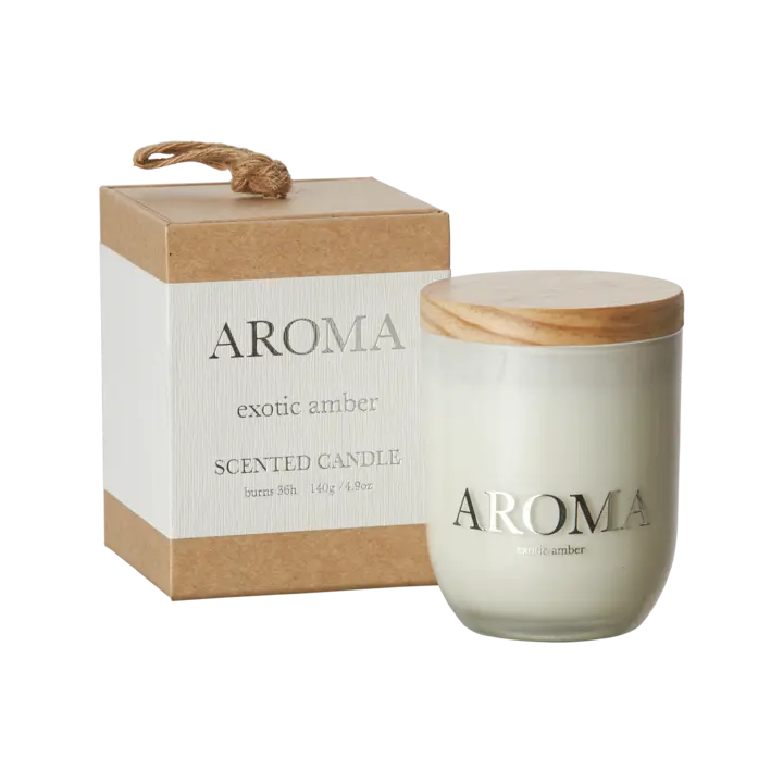 Affari of Sweden AROMA Doftljus S Pear & ginger, Brun/vit