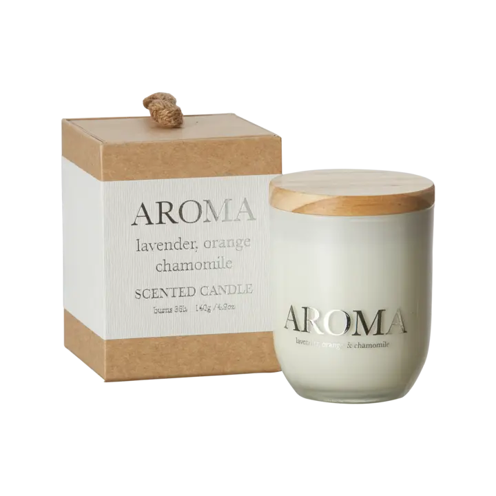 Affari of Sweden AROMA Doftljus S Pear & ginger, Brun/vit