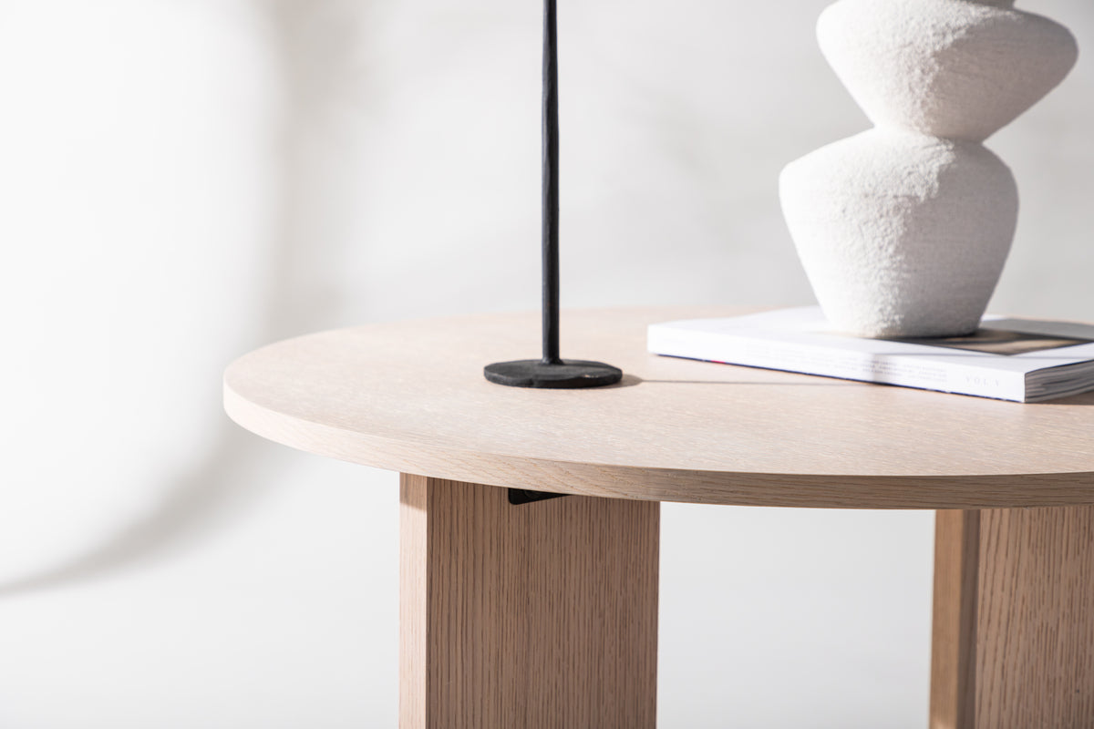 Venture Design Askerön Soffbord ⌀80 Vitputsad