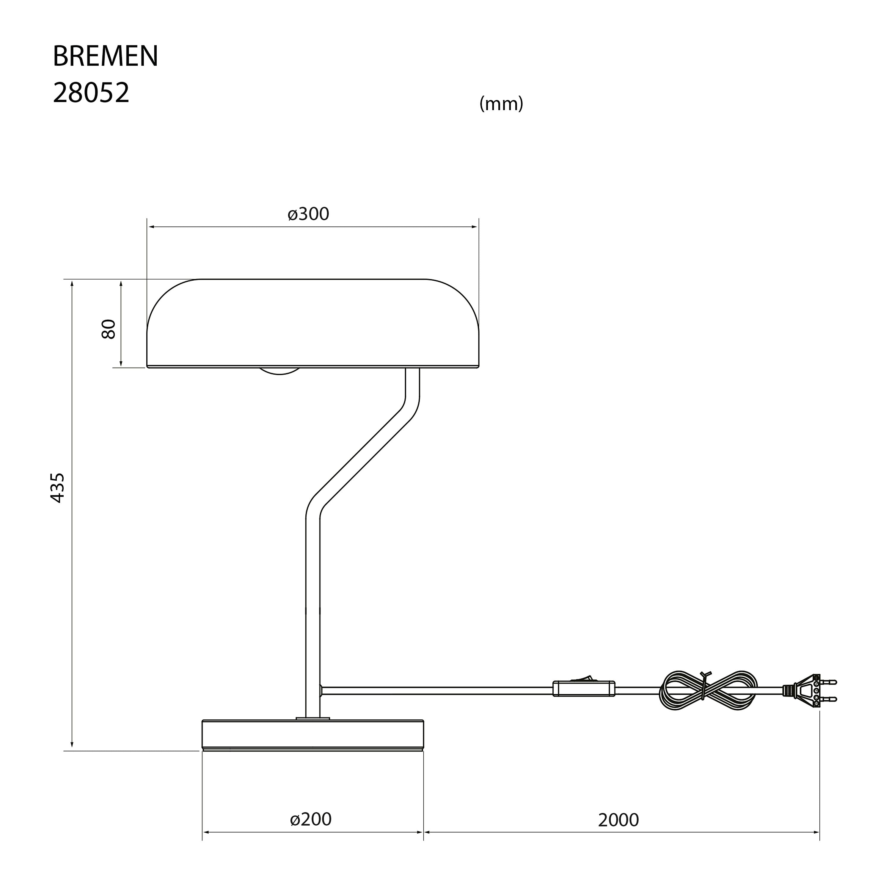 Aneta Home BREMEN bordslampa